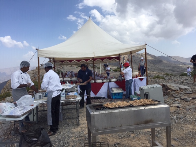 setup in mountain top grand canyon
